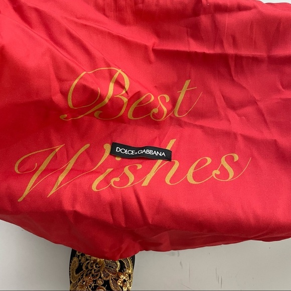 DOLCE & GABBANA Lori embellished lace appliquéd stretch jersey sock boot gold - Picture 9 of 13